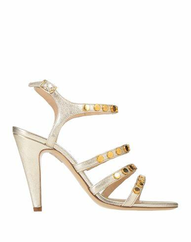 Giampaolo Viozzi Woman Sandals Platinum Soft Leather Cover