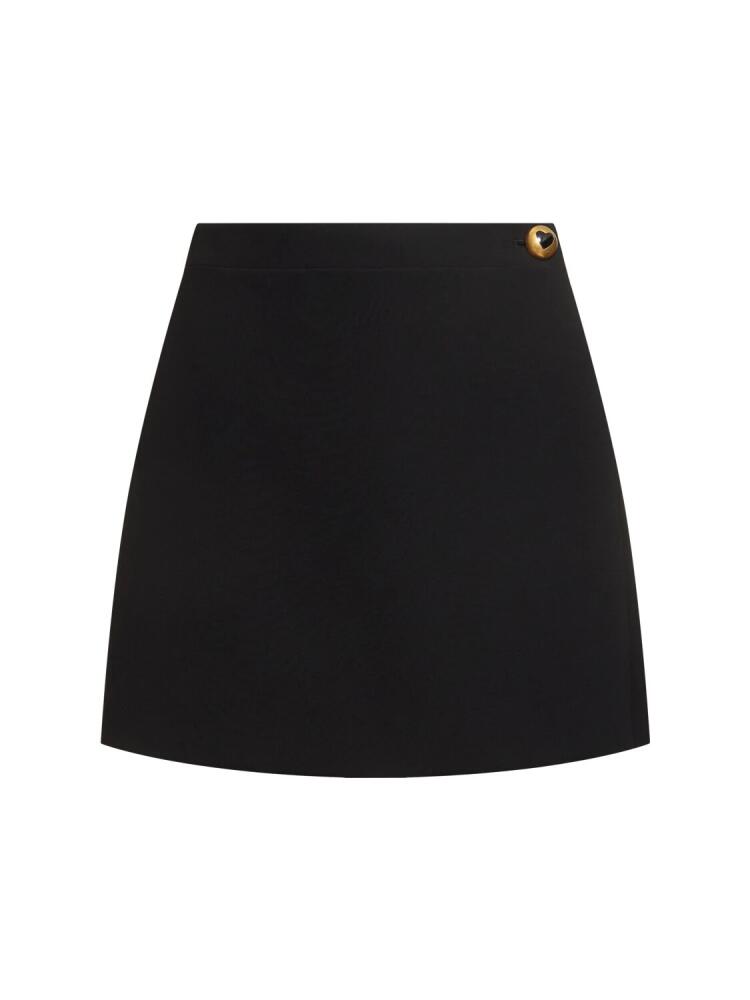 MOSCHINO Stretch Crepe Wrap Mini Skirt Cover