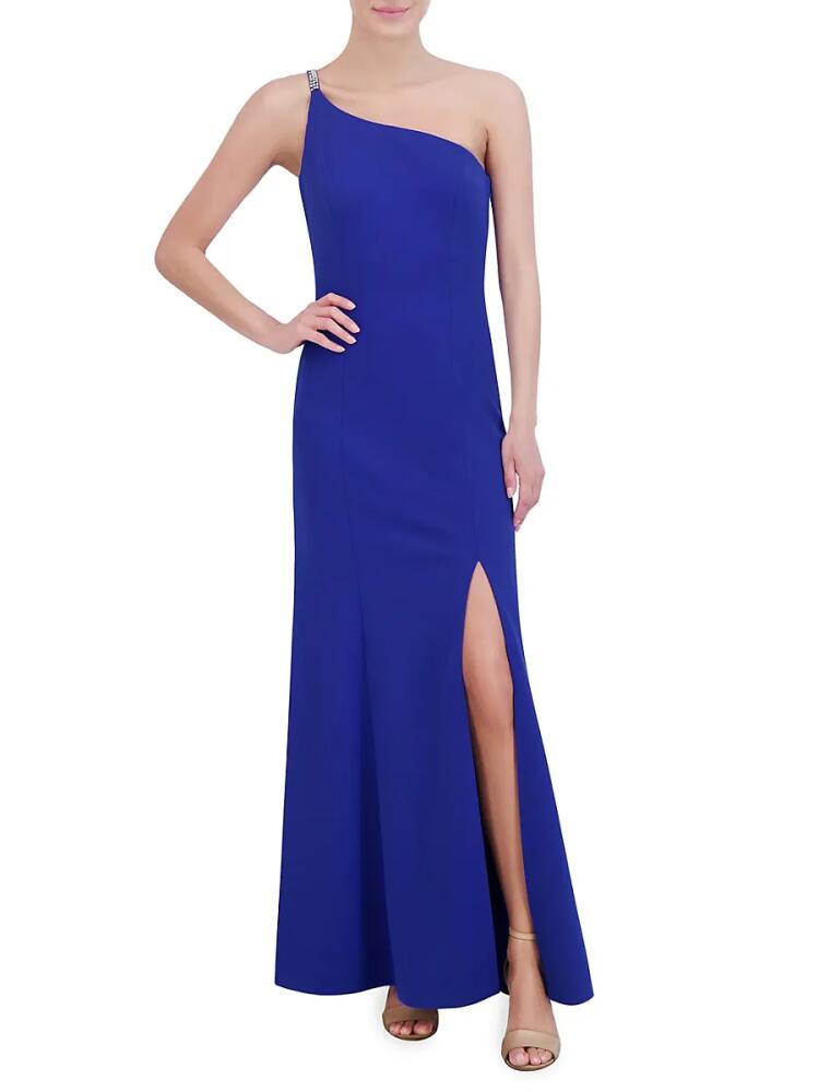 Vince Camuto Women's One Shoulder Fit & Flare Gown - Cobalt Cover