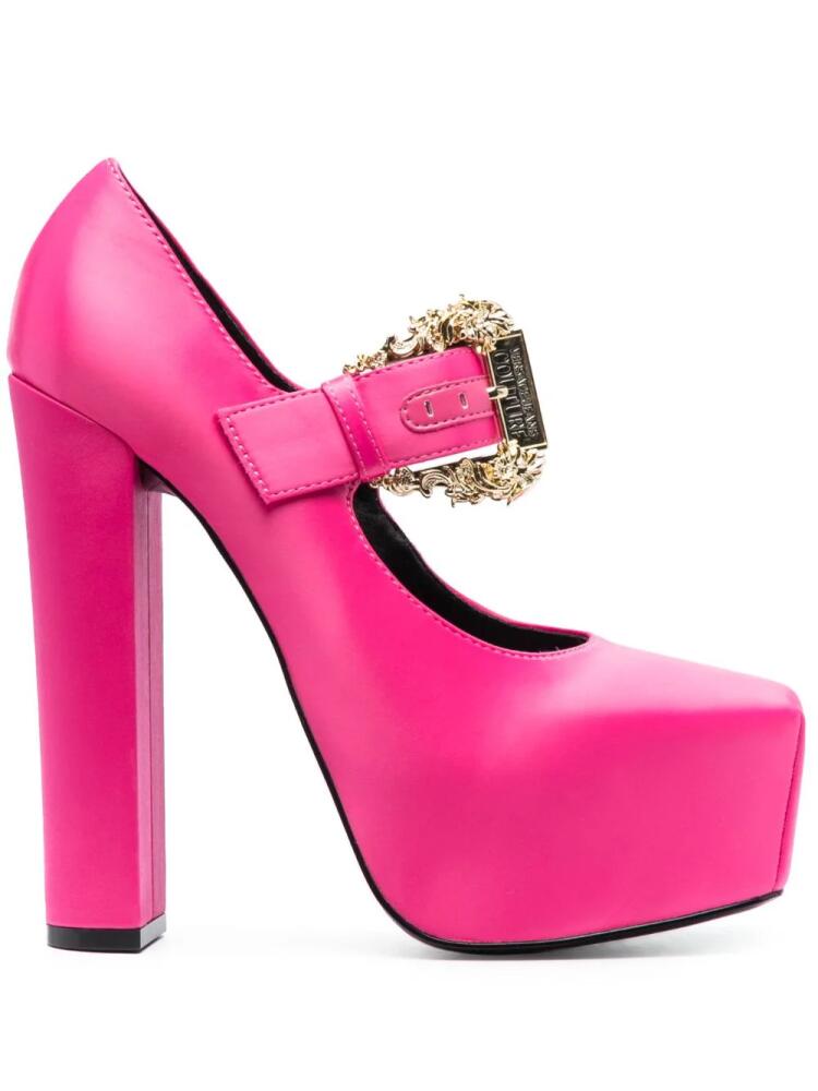 Versace Jeans Couture Hurley 150mm satin platform pumps - Pink Cover