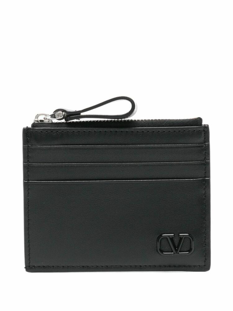 Valentino Garavani VLogo Signature leather cardholder - Black Cover