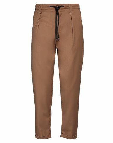 Officina 36 Man Pants Brown Polyester, Viscose, Elastane Cover