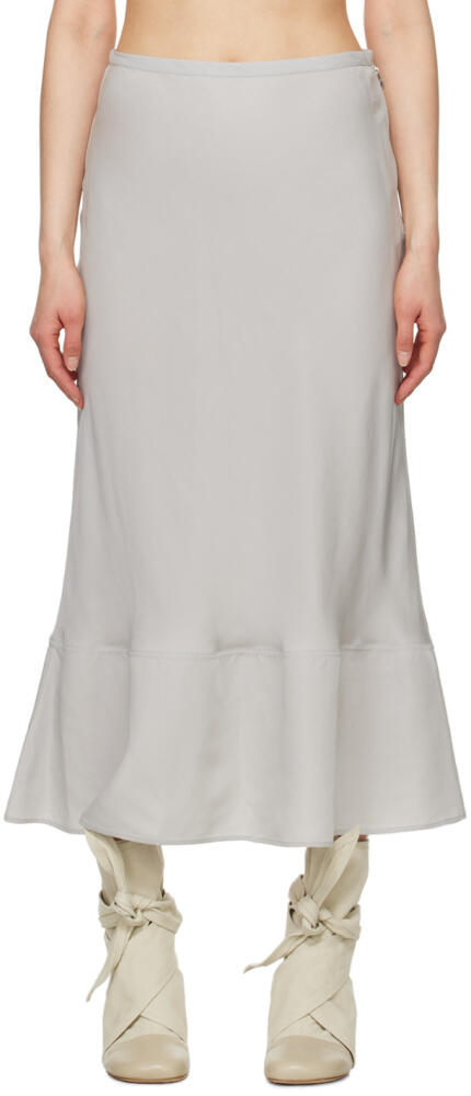 LEMAIRE Gray Bias-Cut Maxi Skirt Cover