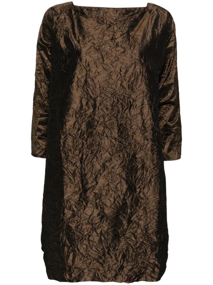 Daniela Gregis crinkled mini dress - Brown Cover