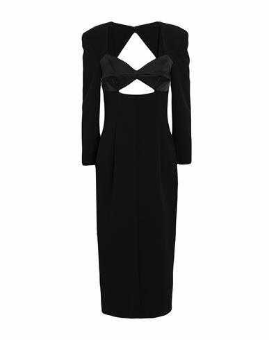 Karl Lagerfeld Evening Cut Out Dress Woman Midi dress Black Recycled polyester, Elastane Cover