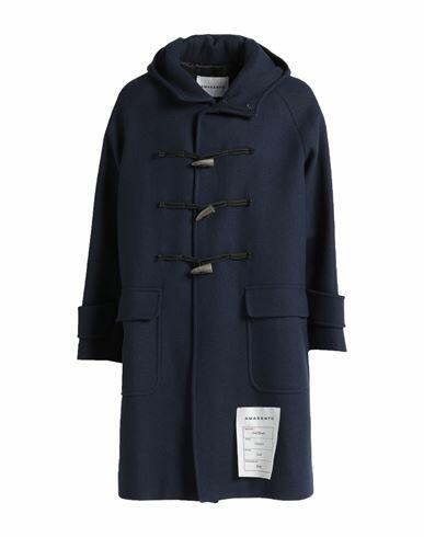 Amaranto Man Coat Midnight blue Wool, Polyester, Polyamide Cover