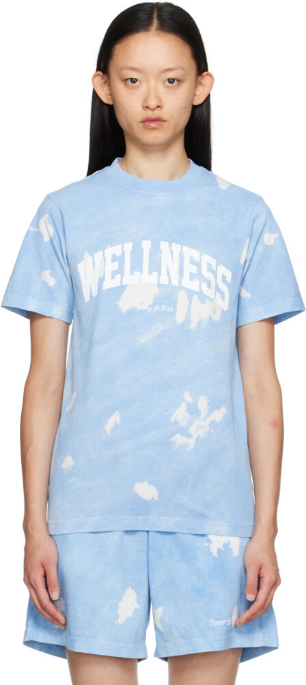 Sporty & Rich Blue 'Wellness' T-Shirt Cover