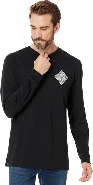 Salty Crew Choppy Tippet Fill Long Sleeve Tee (Black) Men's T Shirt Cover