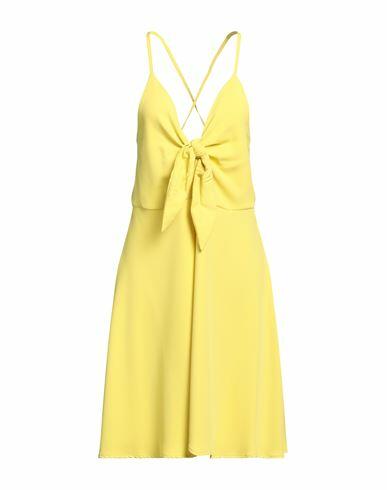 Fly Girl Woman Midi dress Yellow Polyester, Elastane Cover