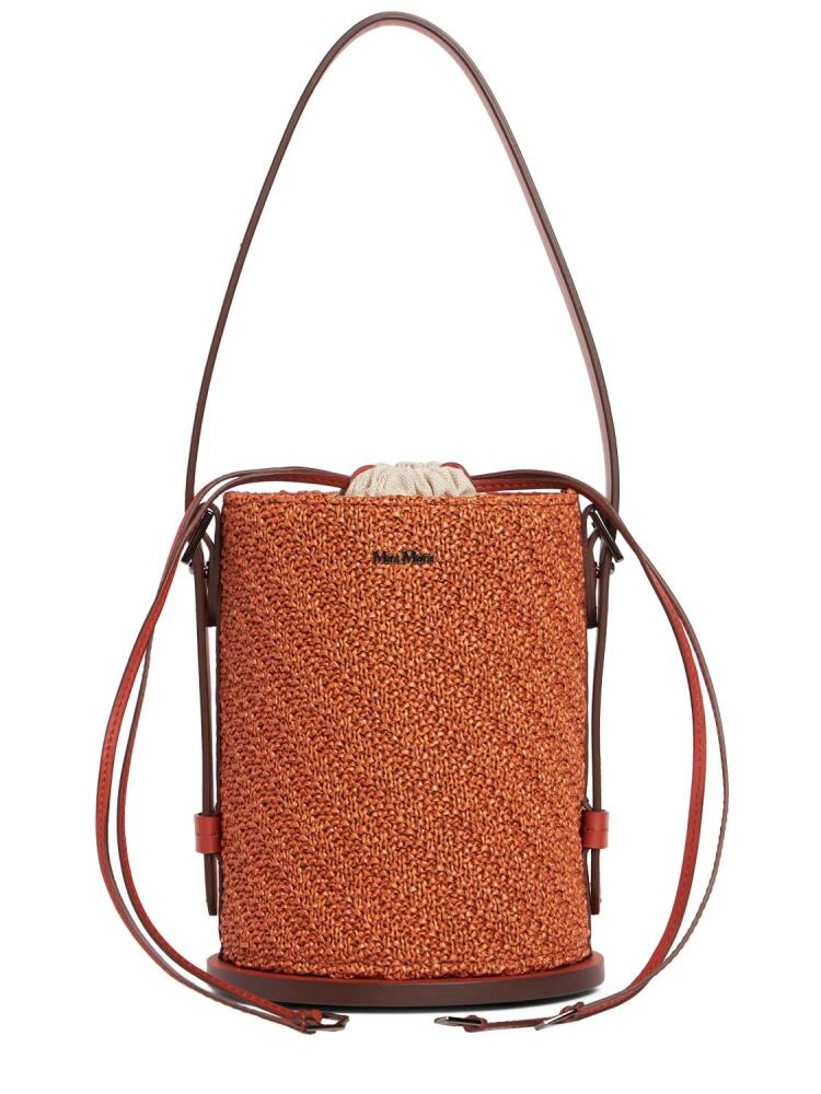 MAX MARA Bucket Raffia Effect Shoulder Bag Cover