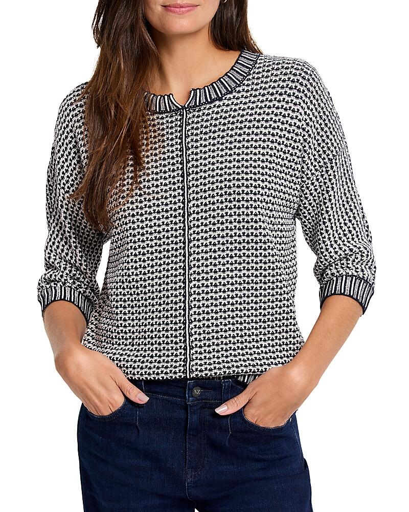 Nic+Zoe Crewneck Tuck Stitch Sweater Cover