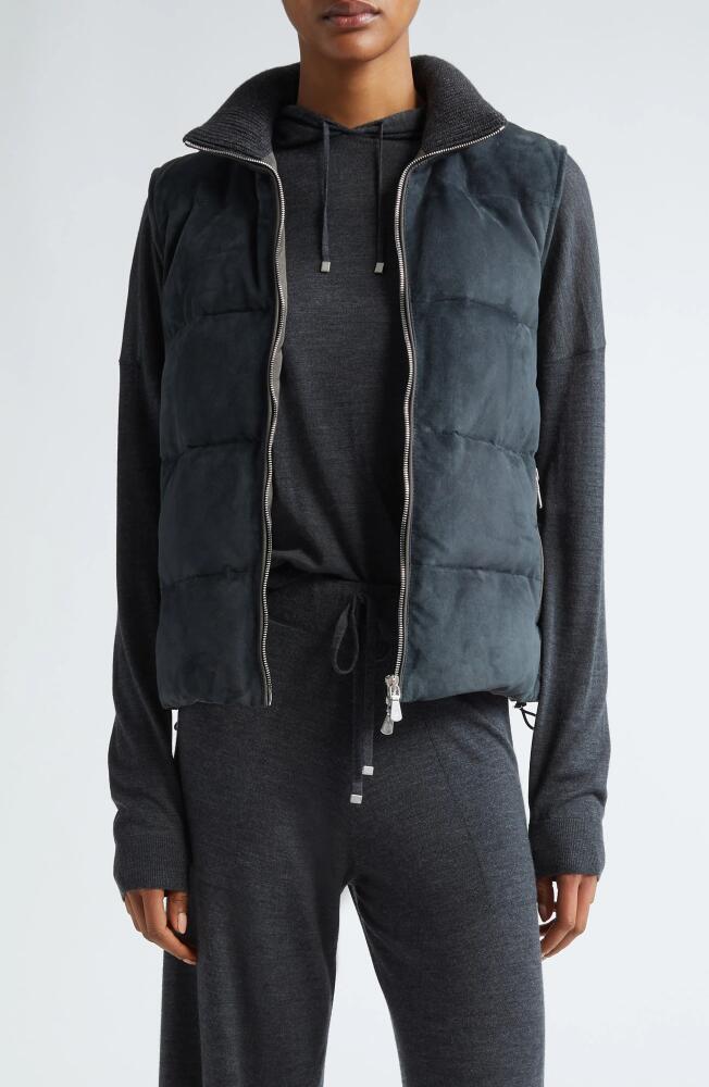 Eleventy Down Puffer Vest in Smoke Grey Melang Cover