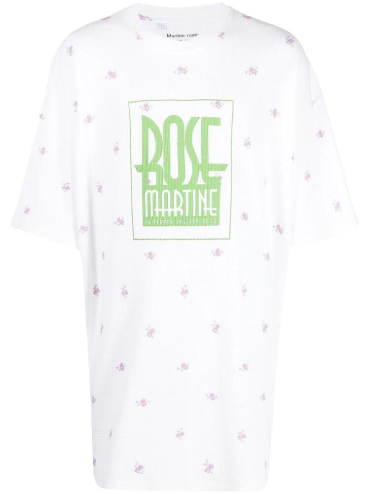 Martine Rose long-line logo-print T-shirt - White Cover