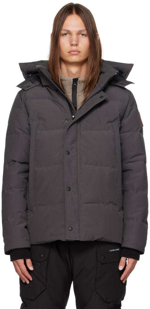 Canada Goose Gray Wyndham Down Jacket Cover