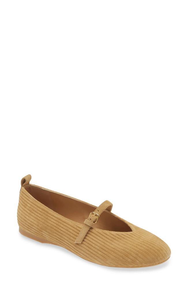 JW Anderson Suede Mary Jane Flat in Calfsuede Corduroy Beige Cover