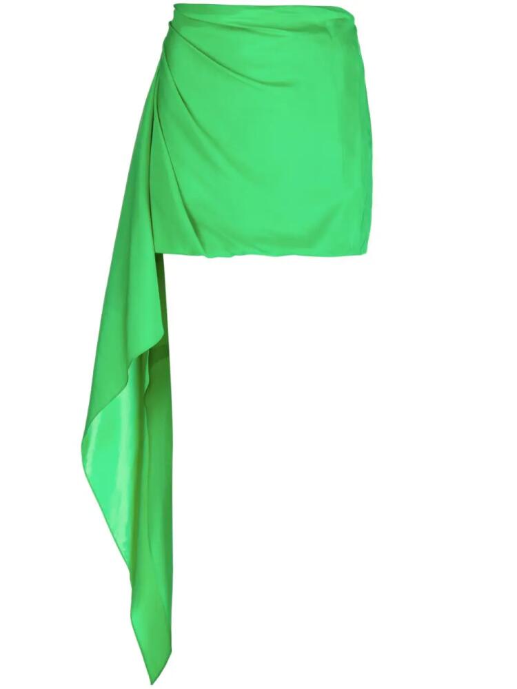 GAUGE81 draped silk mini skirt - Green Cover