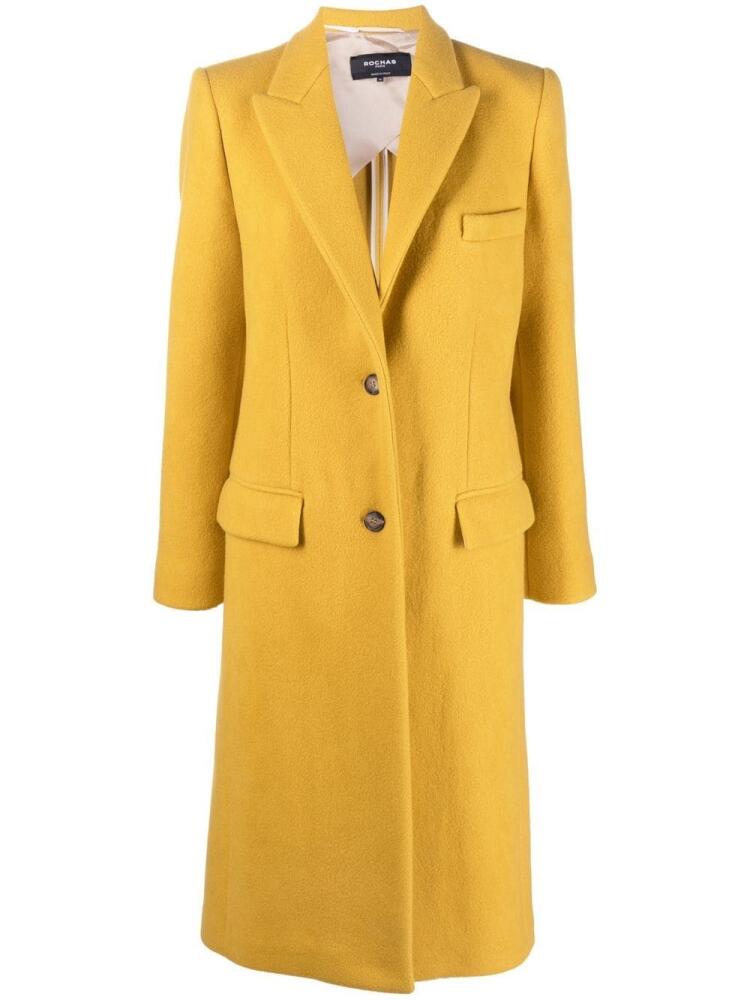 Rochas single-breasted virgin-wool coat - Yellow Cover