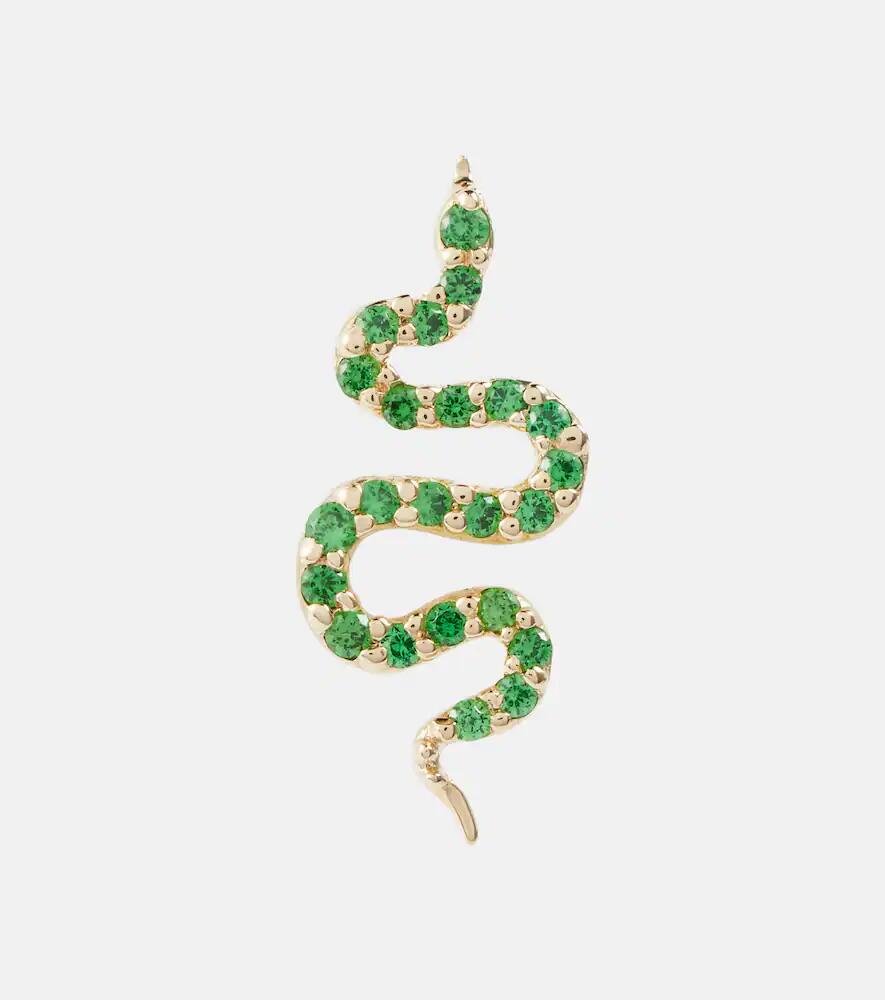 Robinson Pelham Stud Club Snake 14kt gold single earring with tsavorites Cover