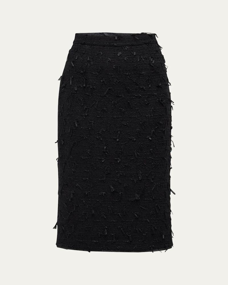 Kobi Halperin Mayson Frayed Tweed Midi Skirt Cover