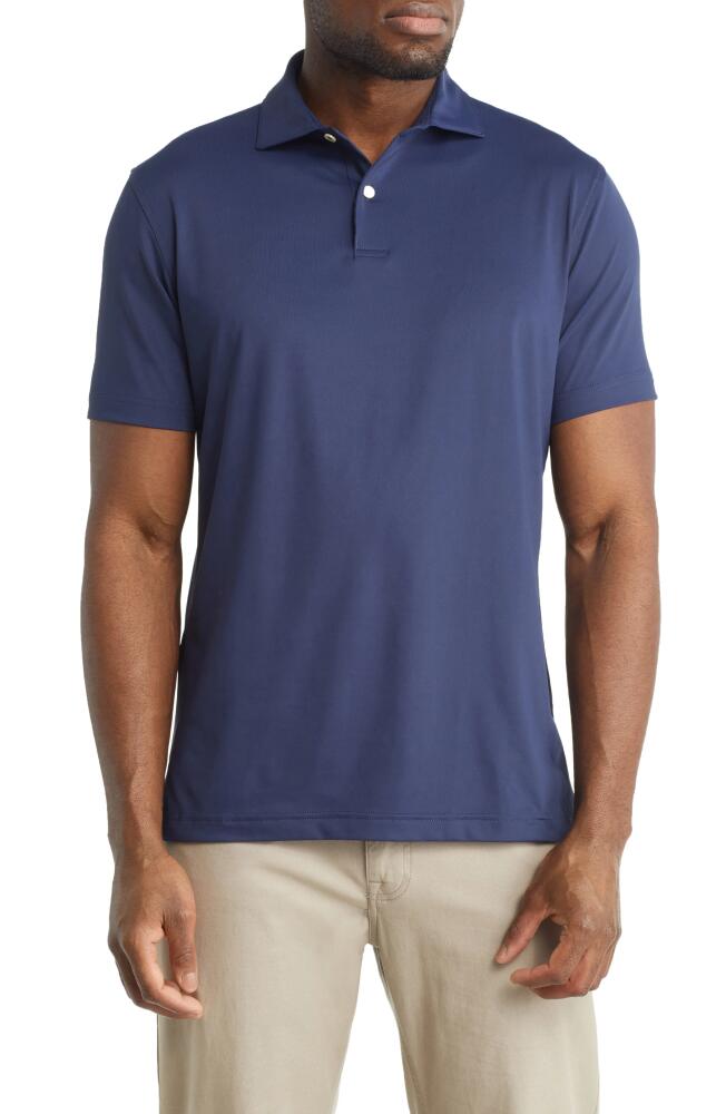 Peter Millar Crown Crafted Solid Short Sleeve Performance Polo in Navy Cover