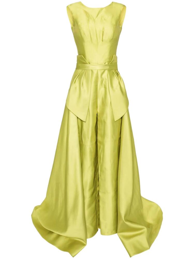 Saiid Kobeisy Mikado classic jumpsuit with detachable overskirt - Green Cover