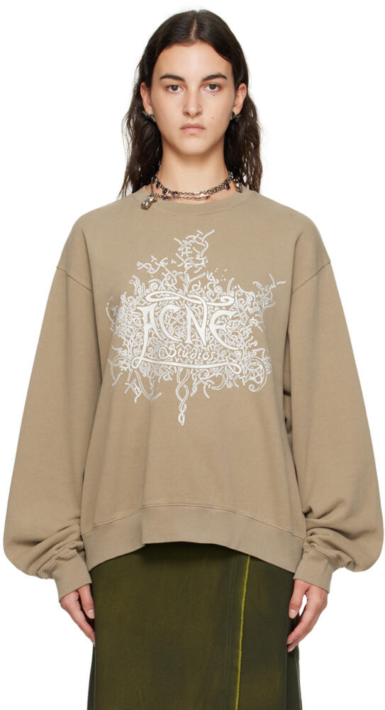 Acne Studios Beige Glow In The Dark Sweatshirt Cover