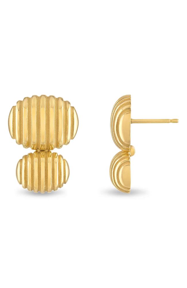 Pamela Zamore Isla Double Oval Stud Earrings in Gold Cover