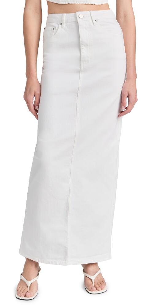 AFRM Amiri Maxi Pencil Skirt with Back Slit White Cover