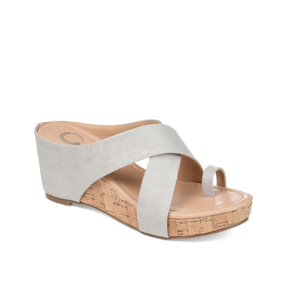 Journee Collection Rayna Wedge Sandal | Women's | Stone Grey Cover