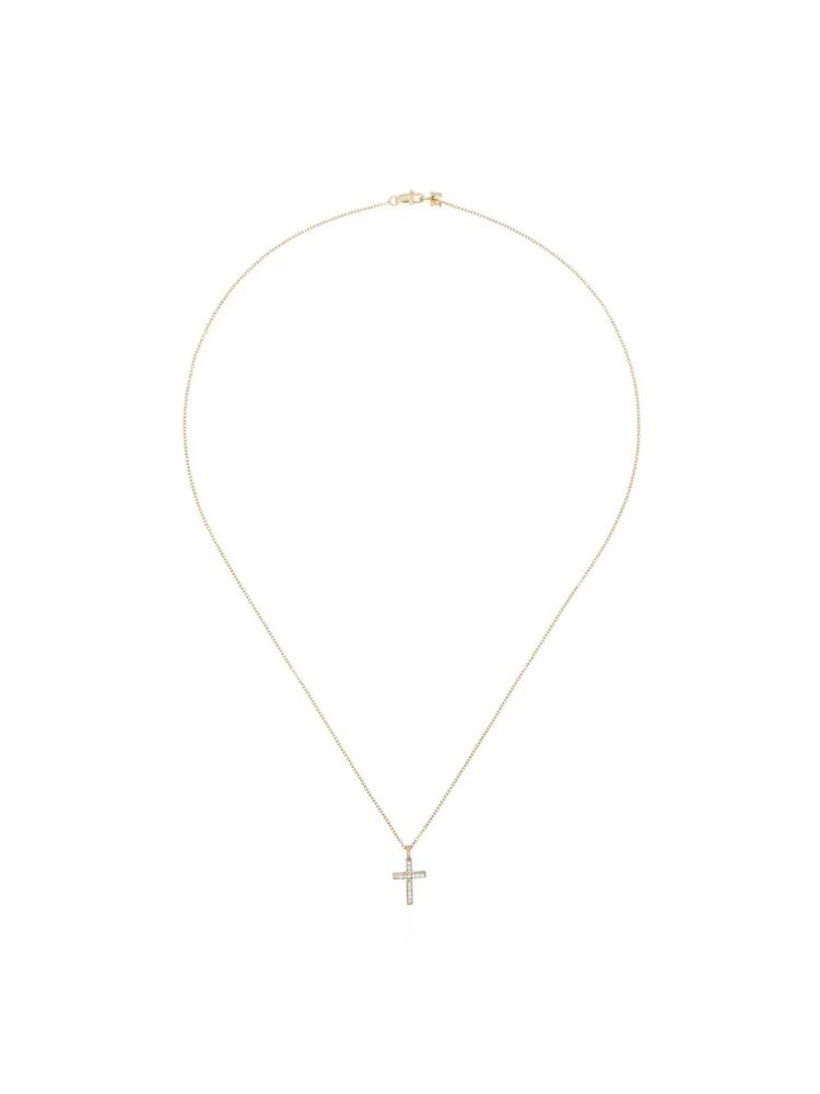 Mateo 14kt gold diamond-embellished cross necklace Cover