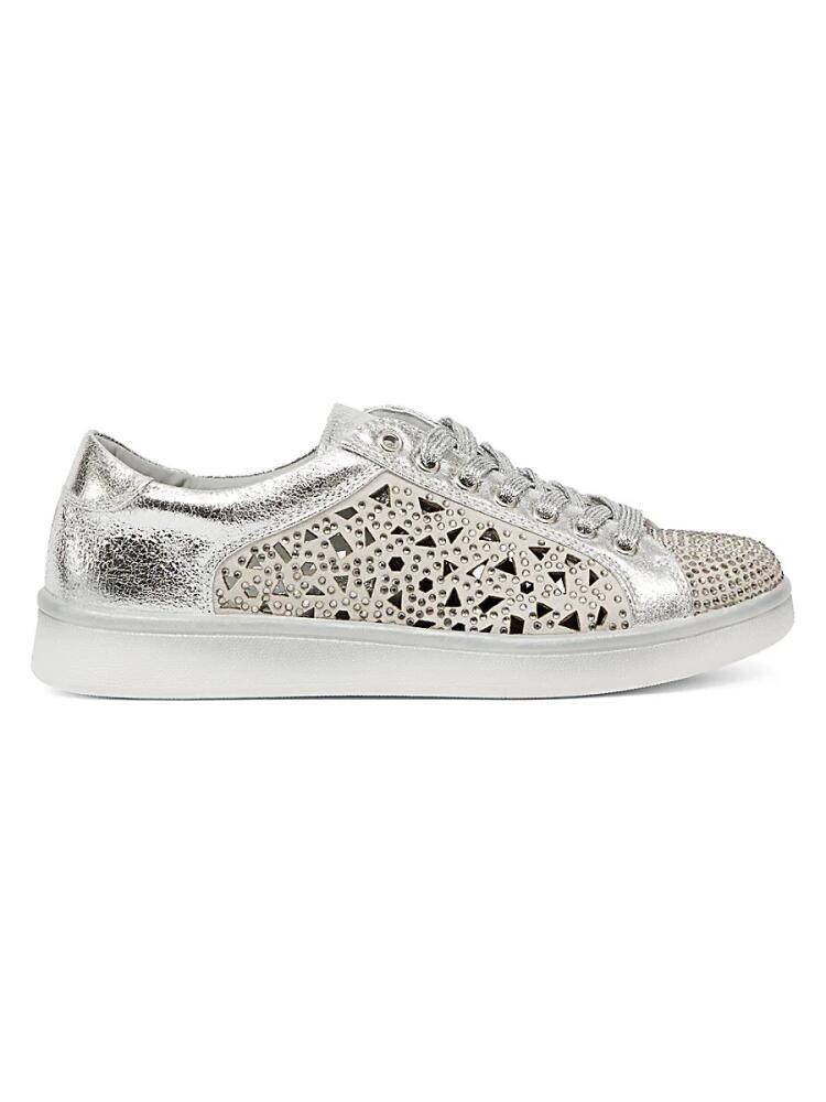 Lady Couture Women's Paris Embellished Sneakers - Silver Cover