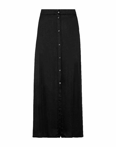 8 By Yoox Split Front Maxi Skirt Woman Maxi skirt Black Viscose Cover