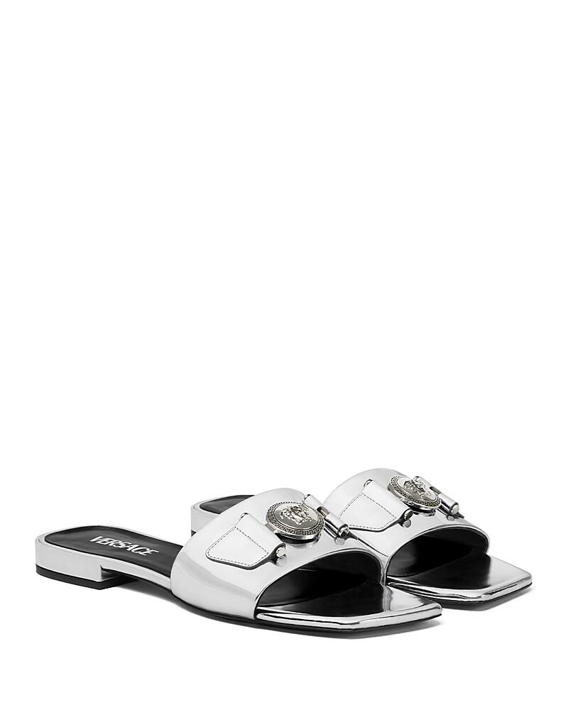 Versace Women's Medusa Medallion Flat Slide Sandals Cover