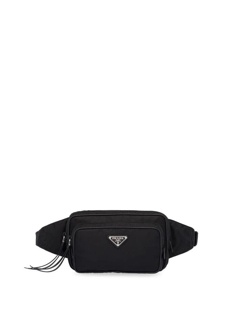 Prada logo plaque belt bag - Black Cover