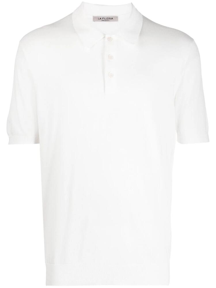 Fileria short-sleeve cotton polo shirt - White Cover