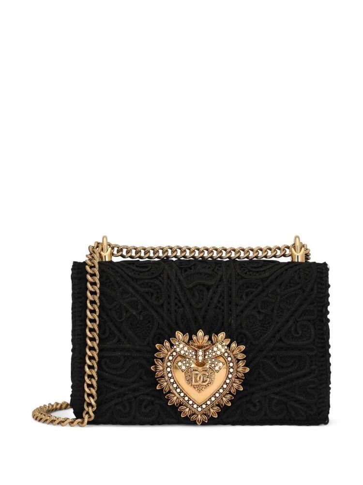 Dolce & Gabbana medium Devotion lace crossbody bag - Black Cover