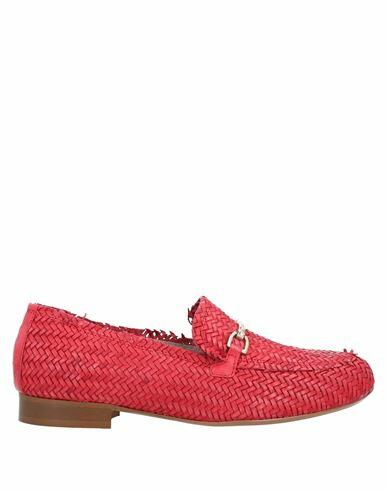 Paola Ferri Woman Loafers Red Soft Leather Cover