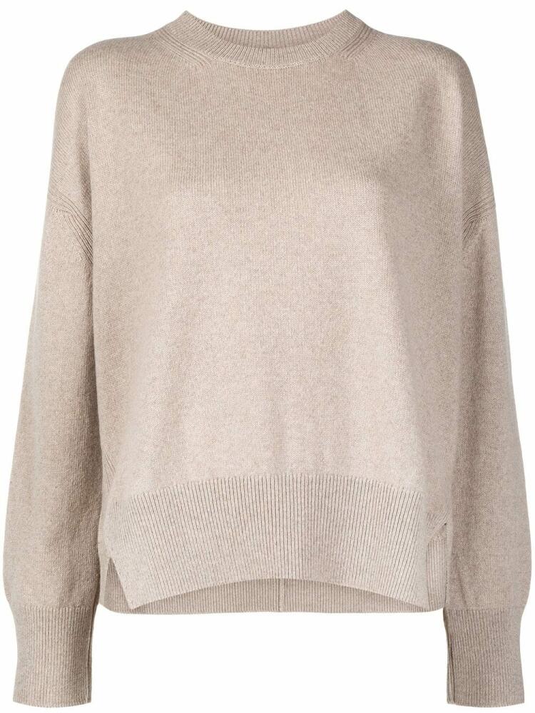 Barrie round neck cashmere jumper - Neutrals Cover