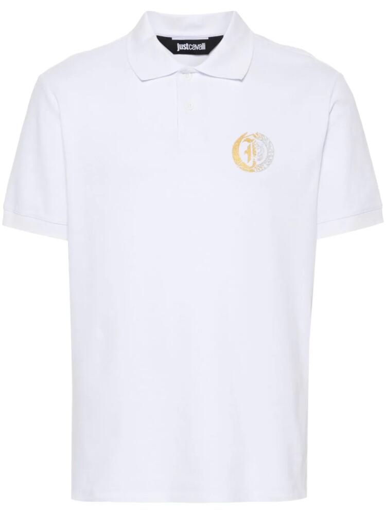 Just Cavalli logo-print polo shirt - White Cover