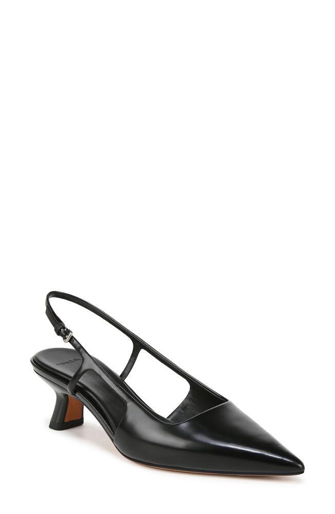 Vince Bianca Slingback Pointed Toe Pump in Black Cover