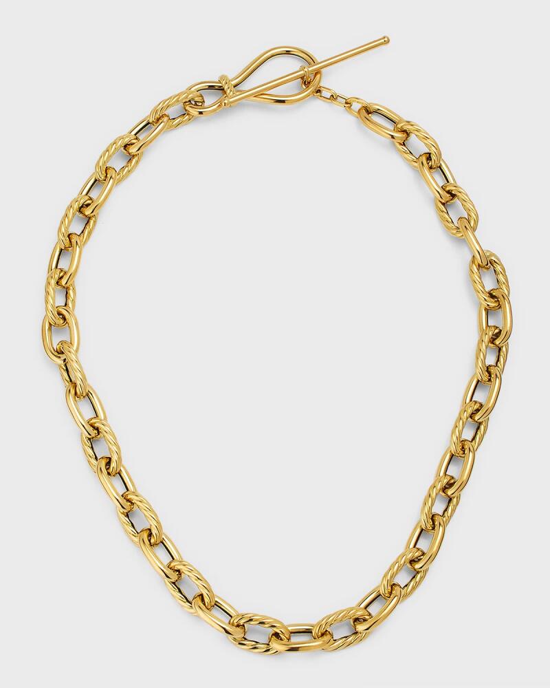 Piazza Italia by Alberto Milani 18K Yellow Gold Toggle Cable Chain Necklace Cover