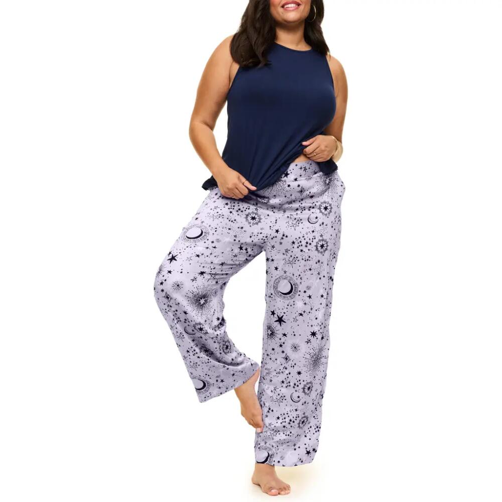 Adore Me Aerys Pajama Tank & Pants Set in Novelty Purple Cover