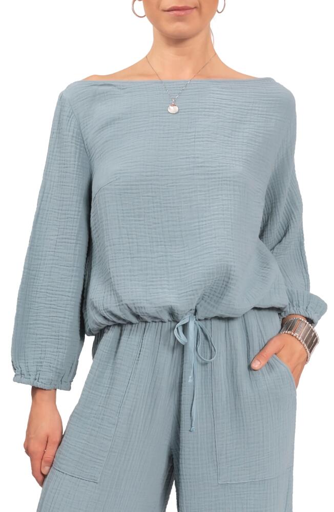 Everyday Ritual Penny Off the Shoulder Lounge Top in Desert Blue Cover