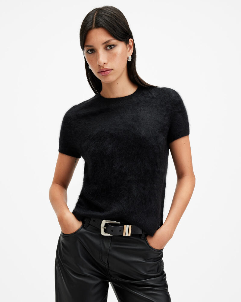 AllSaints Rebel Brushed Cashmere Knitted T-Shirt Cover