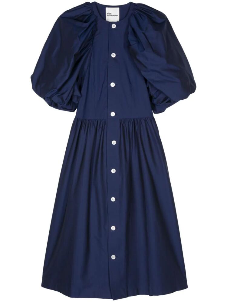 Noir Kei Ninomiya cotton poplin midi dress - Blue Cover