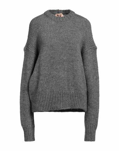 N°21 Woman Sweater Grey Wool, Acrylic, Alpaca wool Cover