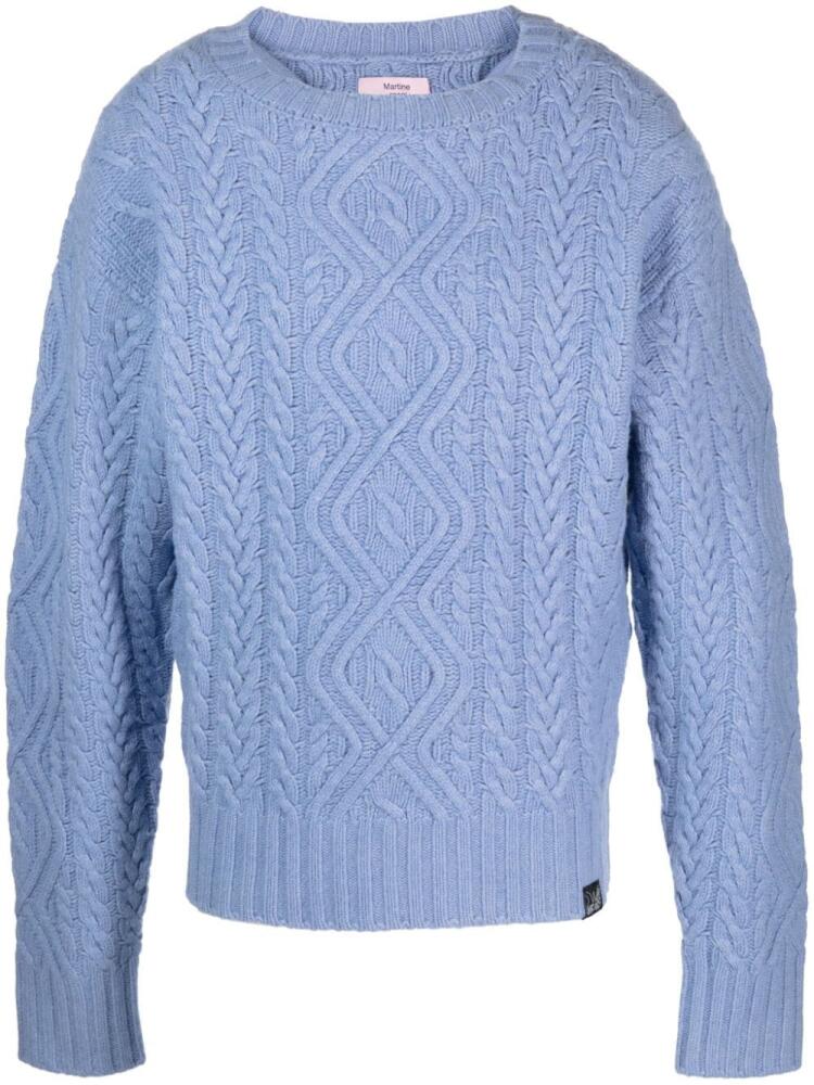 Martine Rose cable-knit merino jumper - Blue Cover