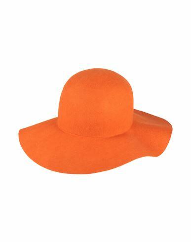 Fabiana Filippi Woman Hat Orange Wool, Cotton, Polyester Cover