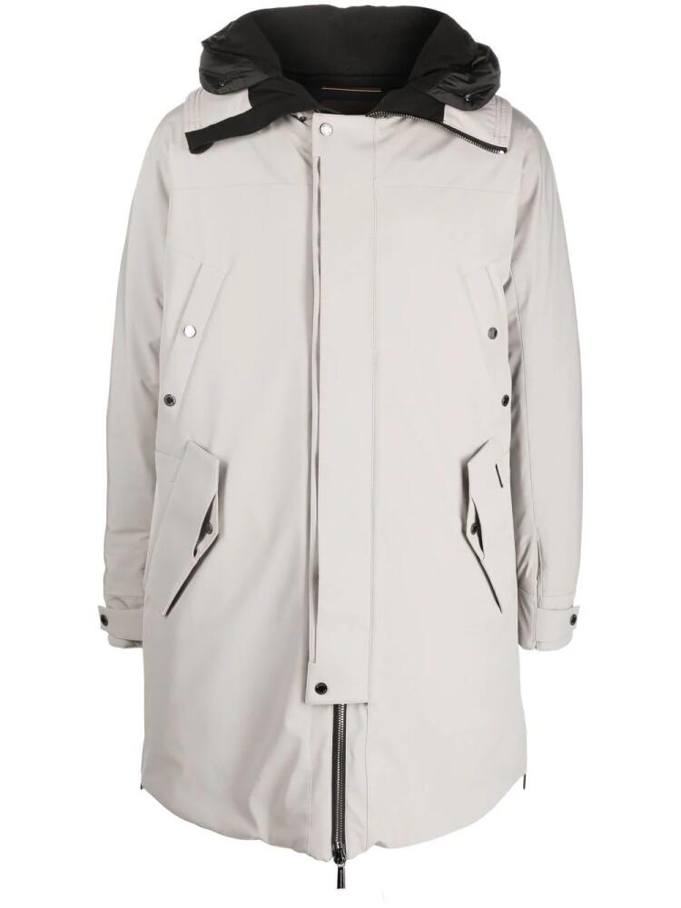 Moorer hooded parka coat - Grey Cover