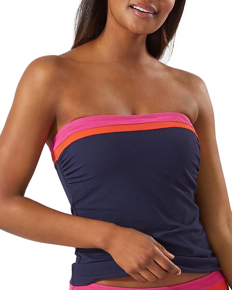 Tommy Bahama Island Cays Color Block Bandeau Tankini Top Cover